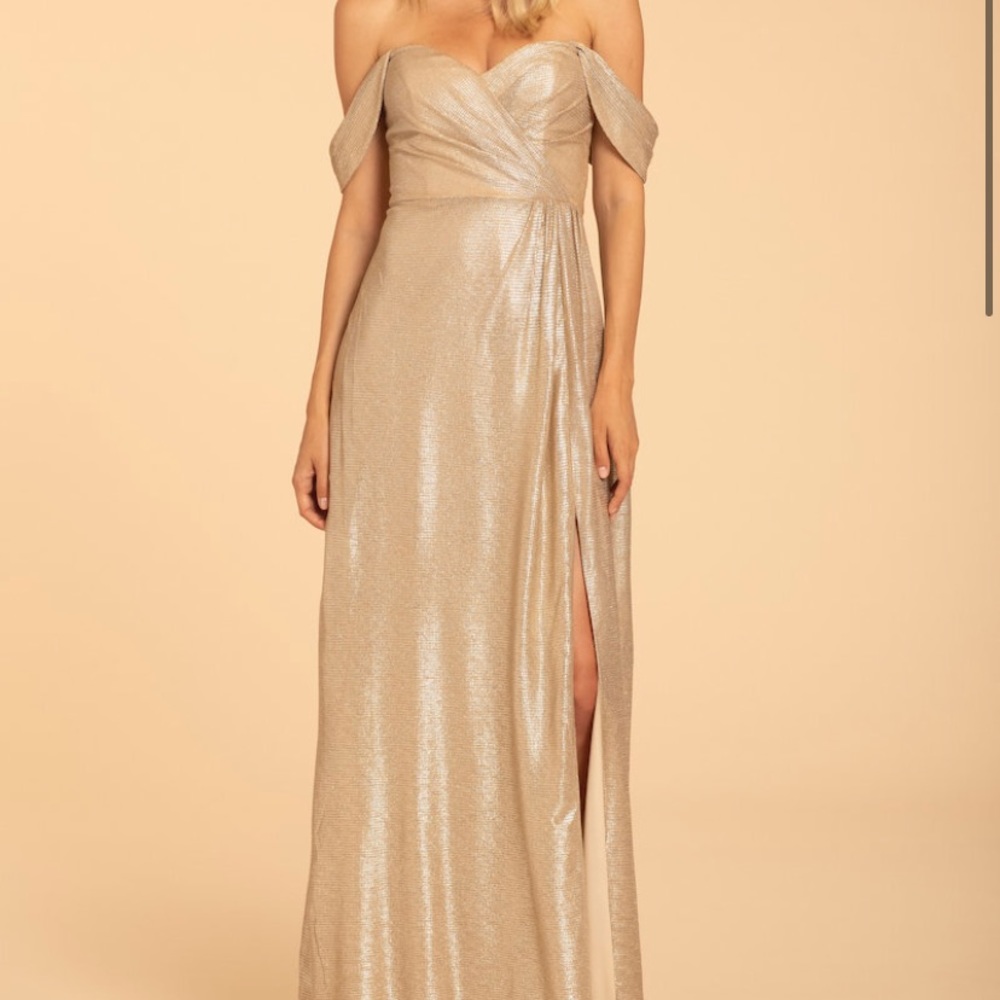 NWT Hayley Paige Liquid Metallic Bridesmaid Dress